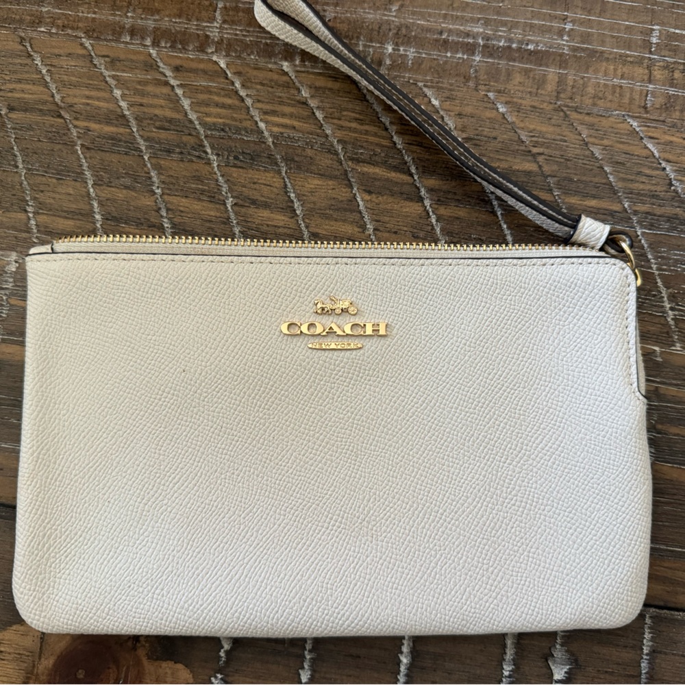 Leather Coach wristlet